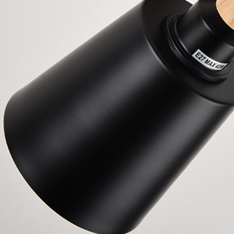 Lámpara de pared de macaron de hierro forjado en estilo de pared de domo de madera de estilo artístico moderno para espacios interiores