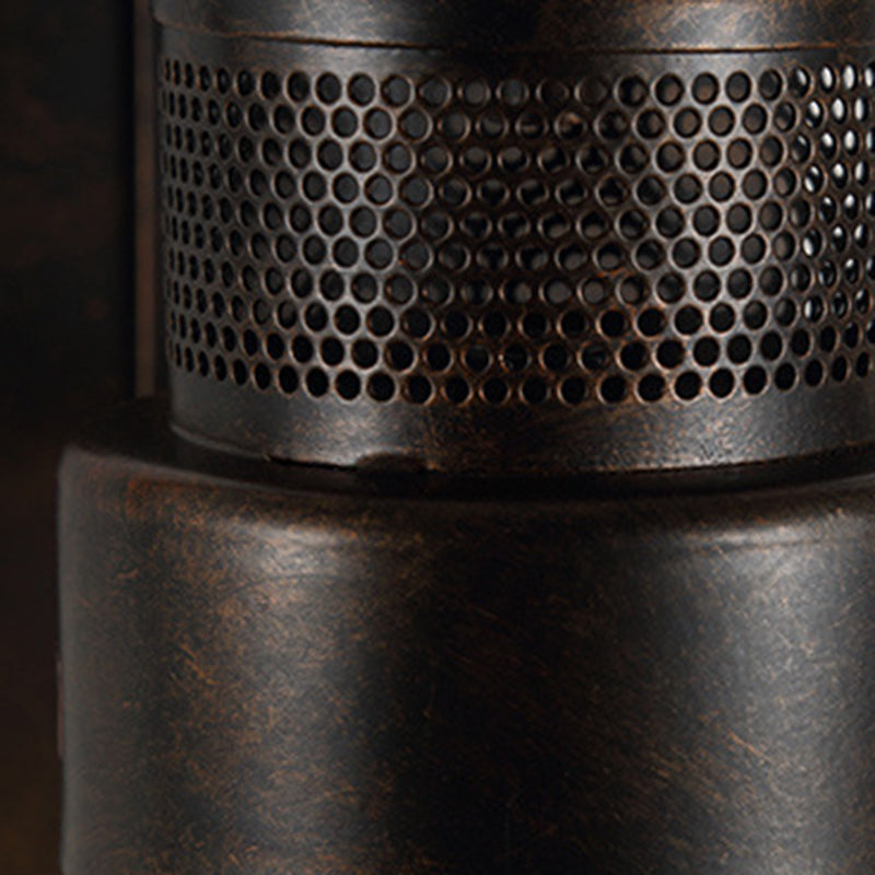 Industrial Vintage Single Wall Light Wrought Iron Indoor Wall Lamp with Clear Glass Shade