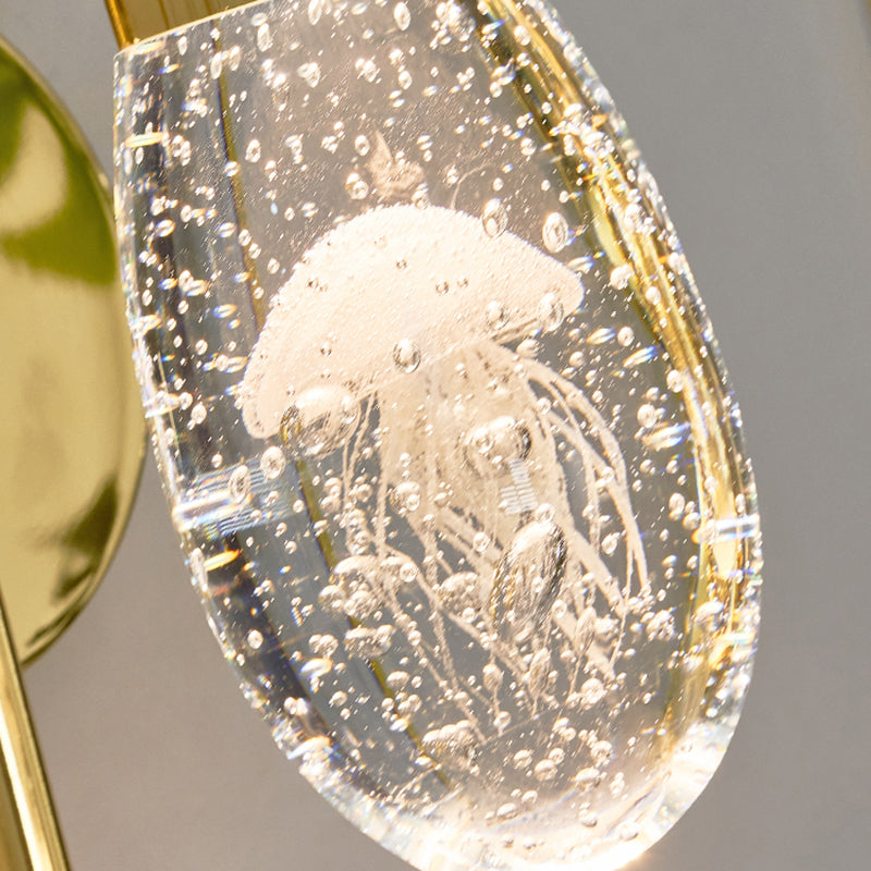 Iluminación de pared de 1 luces de oro de 1 luces de estilo moderno de cristal de cristal Ideas de iluminación de pared