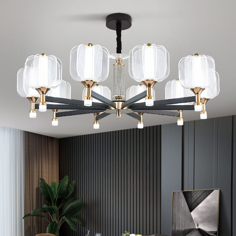 Contemporary Metal Hanging Light Fixtures Sputnik Chandelier for Living Room
