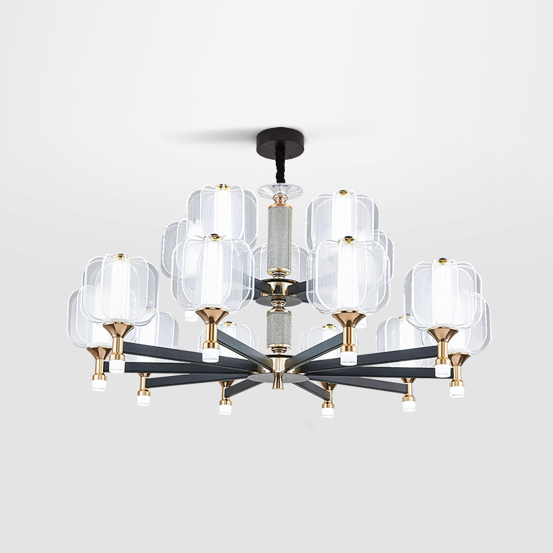Contemporary Metal Hanging Light Fixtures Sputnik Chandelier for Living Room