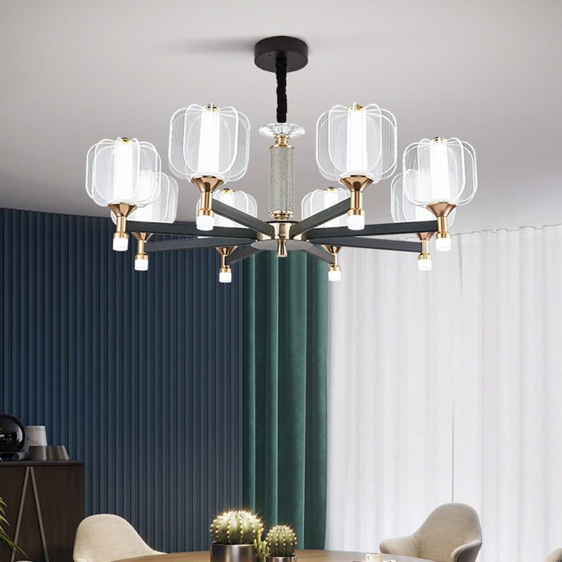 Contemporary Metal Hanging Light Fixtures Sputnik Chandelier for Living Room