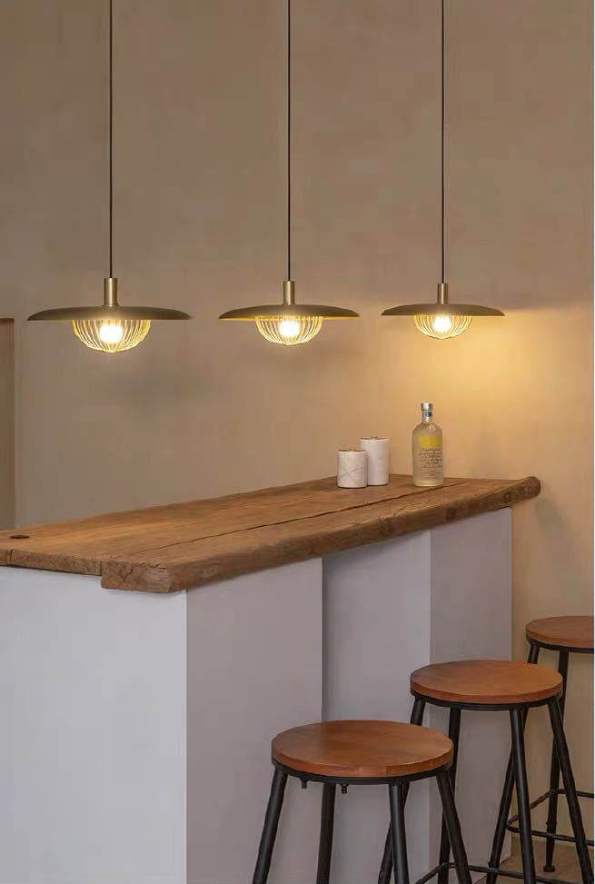 Style minimaliste moderne en cage suspendu suspension en métal 1 éclairage pendentif léger