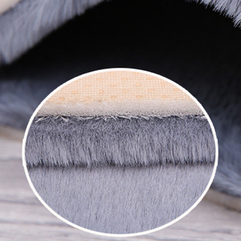 Tapis décontracté de couleur unie en polyester, tapis contemporain, lavable, pour la décoration de la maison