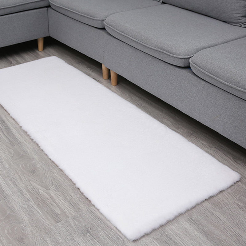 Tapis décontracté de couleur unie en polyester, tapis contemporain, lavable, pour la décoration de la maison