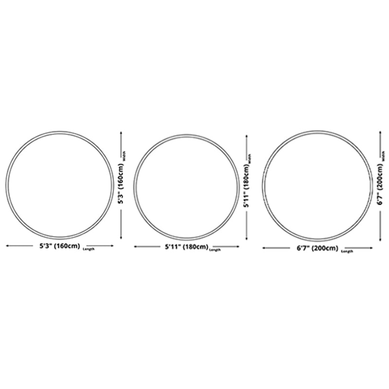 Round Trendy Visual Printed Rug Multicolor Polyester Area Carpet Stain Resistant Rug for Living Room