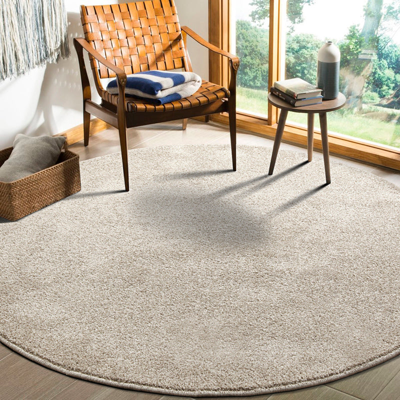 Tappeto moderno rotondo in poliestere solido poliestere moquette non slip tappeto interno per soggiorno