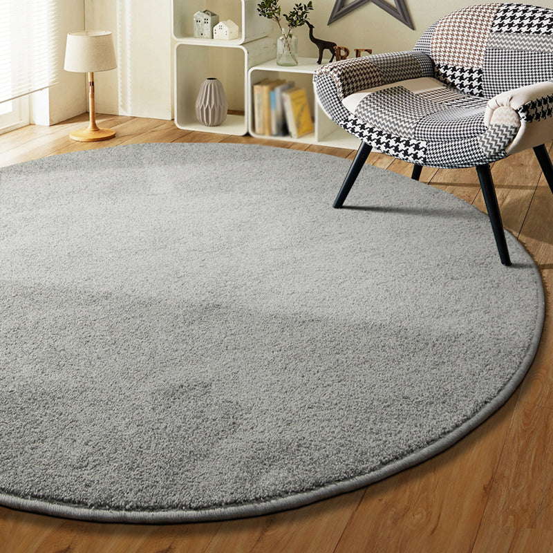 Tappeto moderno rotondo in poliestere solido poliestere moquette non slip tappeto interno per soggiorno