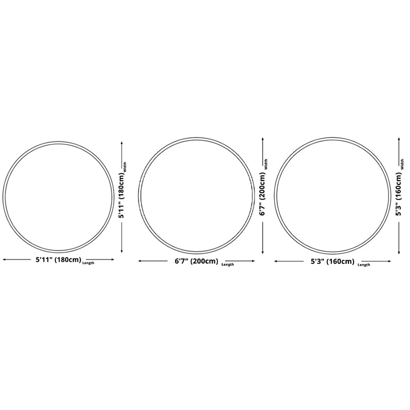 Round Blue Tone Earth Print Rug Polyester Carpet Creative Stain Resistant Indoor Rug for Living Room