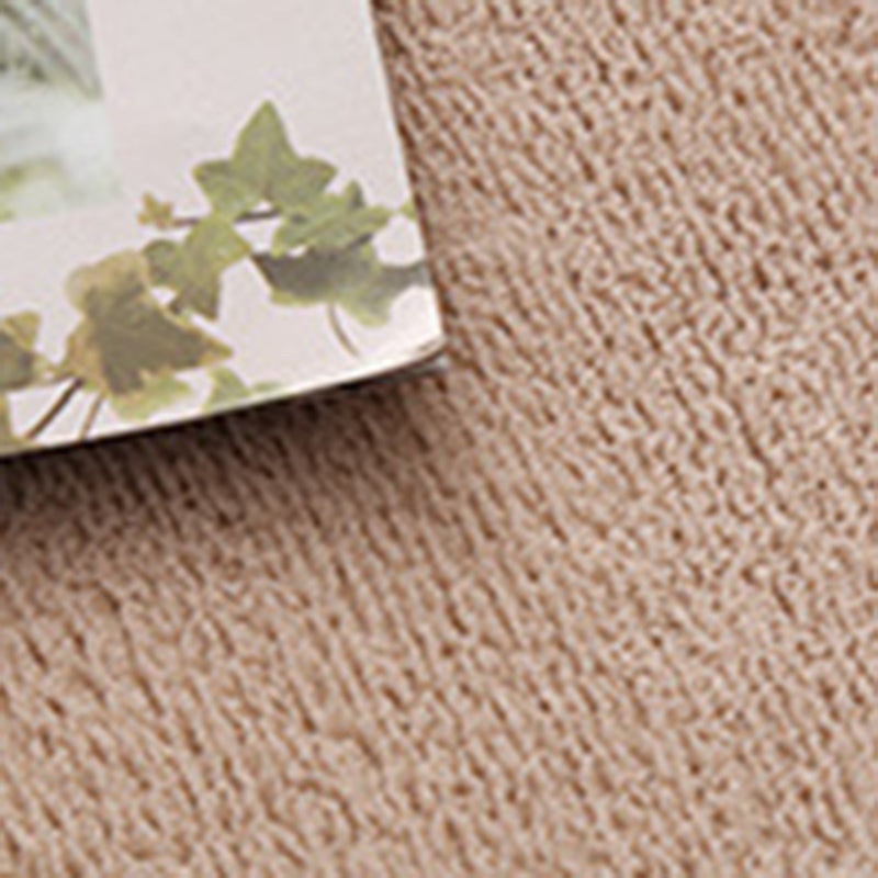 Khaki Simple Rug Polyester Solid Color Indoor Carpet Anti-Split Backing Area Rug for Indoor Room