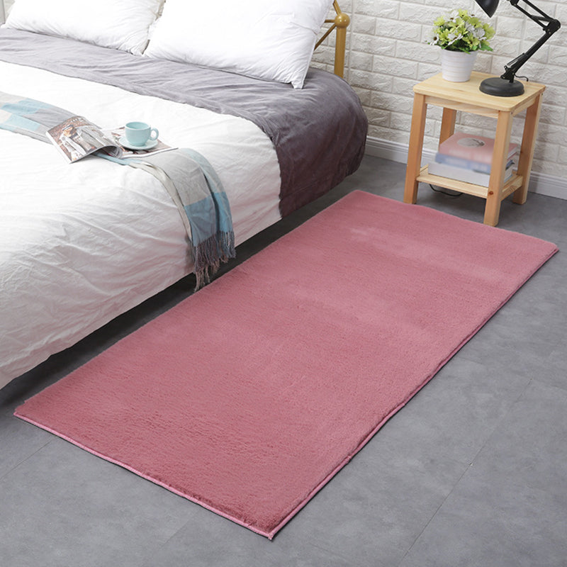 Tapis de chambre intérieure kaki tapis de couleur pure décontractée en polyester