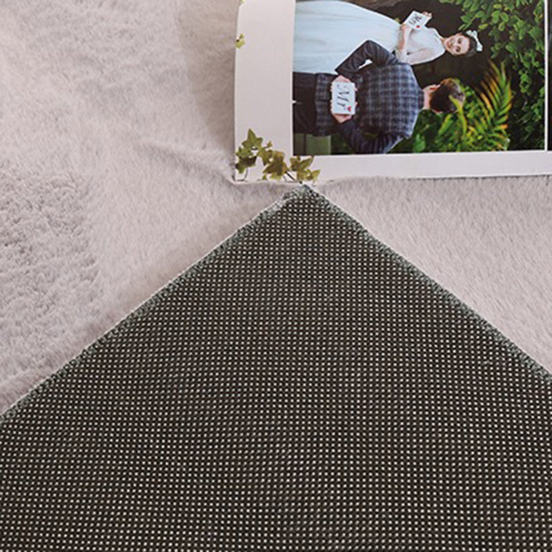 Tapis de chambre intérieure kaki tapis de couleur pure décontractée en polyester
