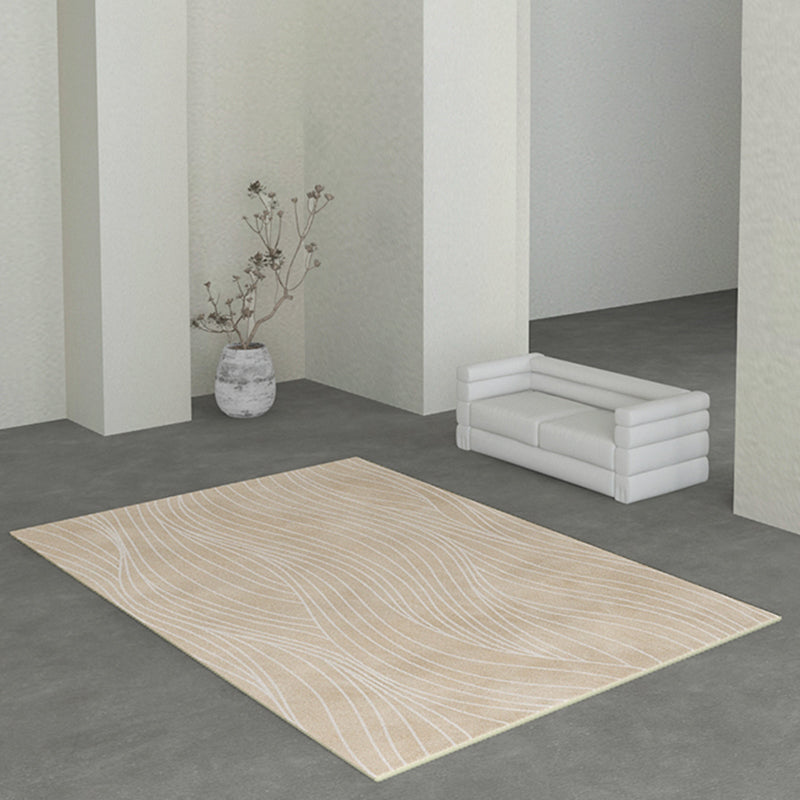 Solid Color Modern Carpet Polyester Blooming Traces Indoor Rug Stain Resistant Rug for Home Decor