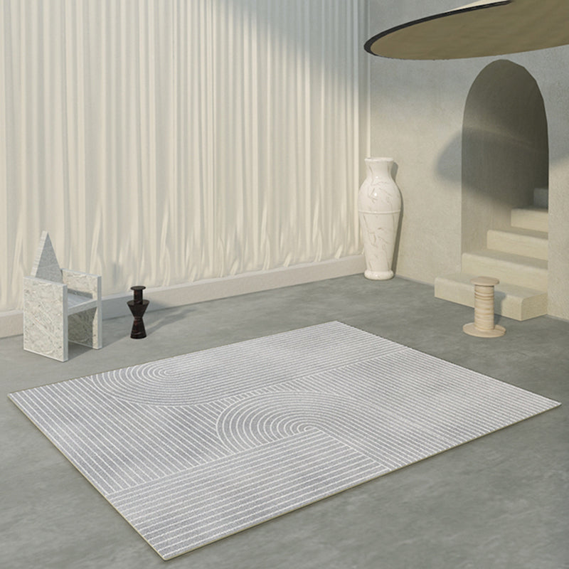 Solid Color Modern Carpet Polyester Blooming Traces Indoor Rug Stain Resistant Rug for Home Decor