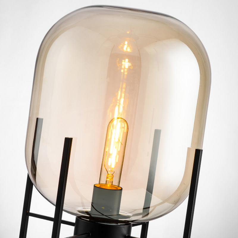Ultramoderne eenvoud vat tafellamp glas nachtkastje lamp voor slaapkamer