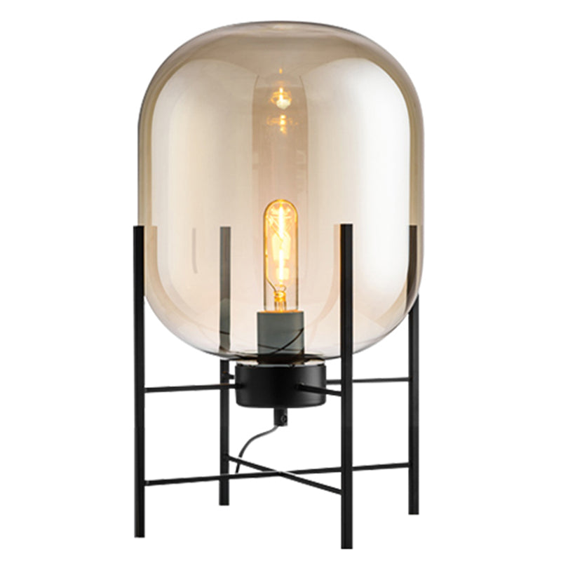 Ultramoderne eenvoud vat tafellamp glas nachtkastje lamp voor slaapkamer