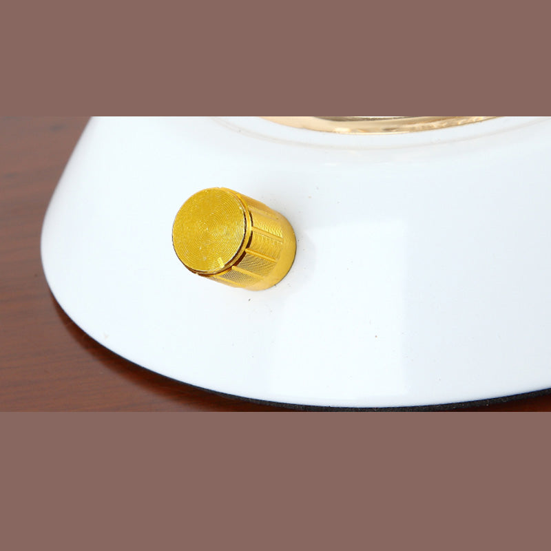 Lampada da tavolo a cupola in stile minimalista in vetro smerigliato per soggiorno singolo, lampada da notte in bianco