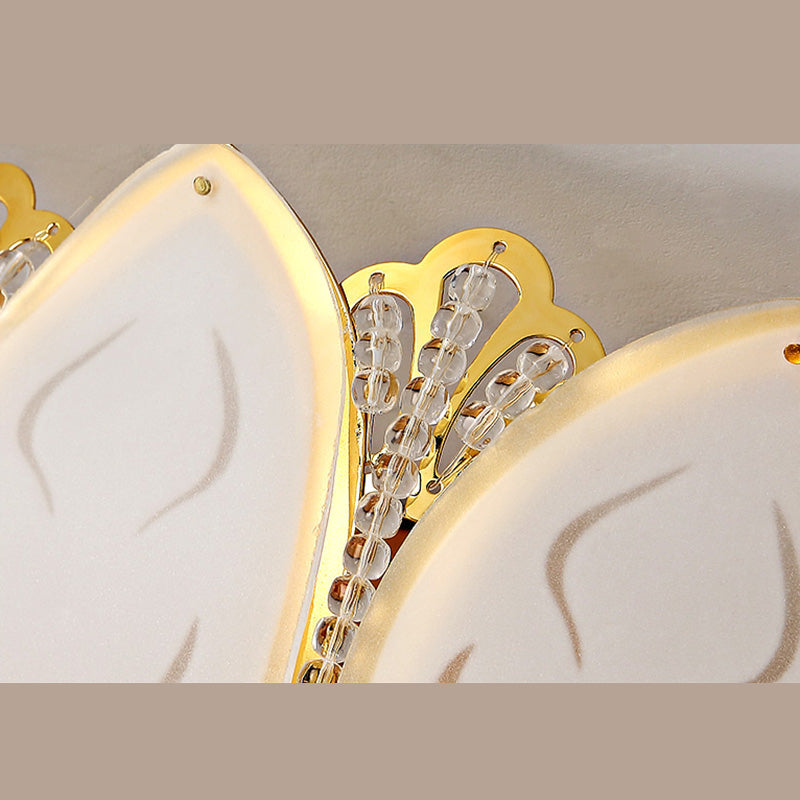 Fleur cristal encastré plafonnier style moderne or encastré luminaire