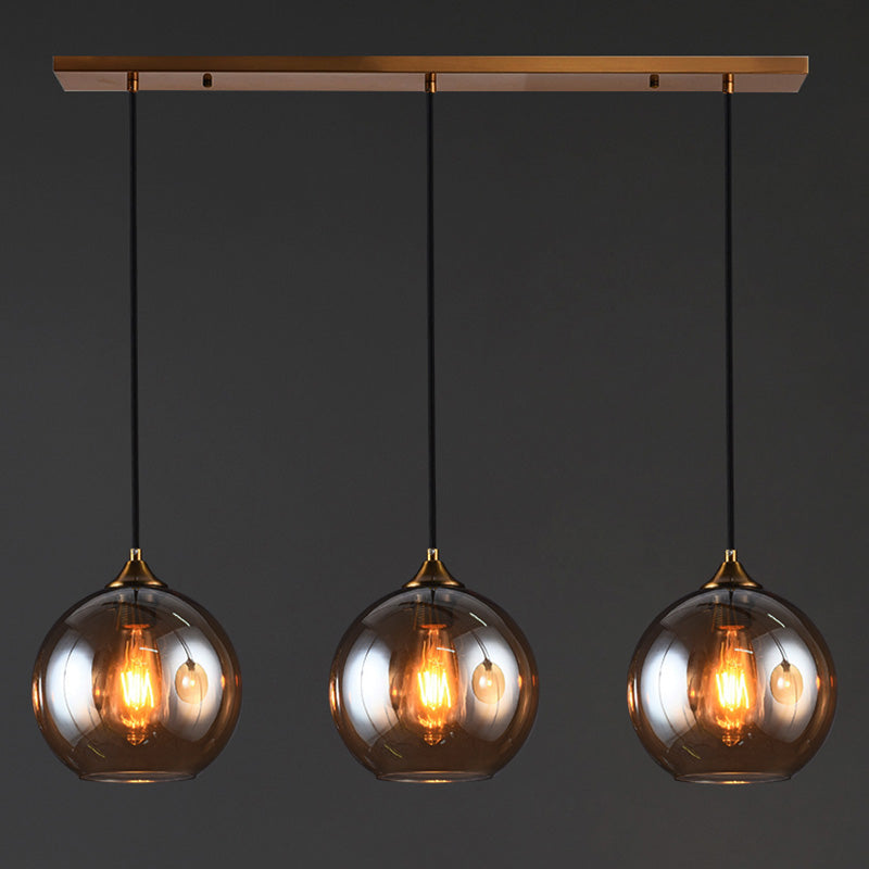 Funzione per illuminazione a sospensione a sospensione in stile moderno sala da pranzo in vetro luce a sospensione.