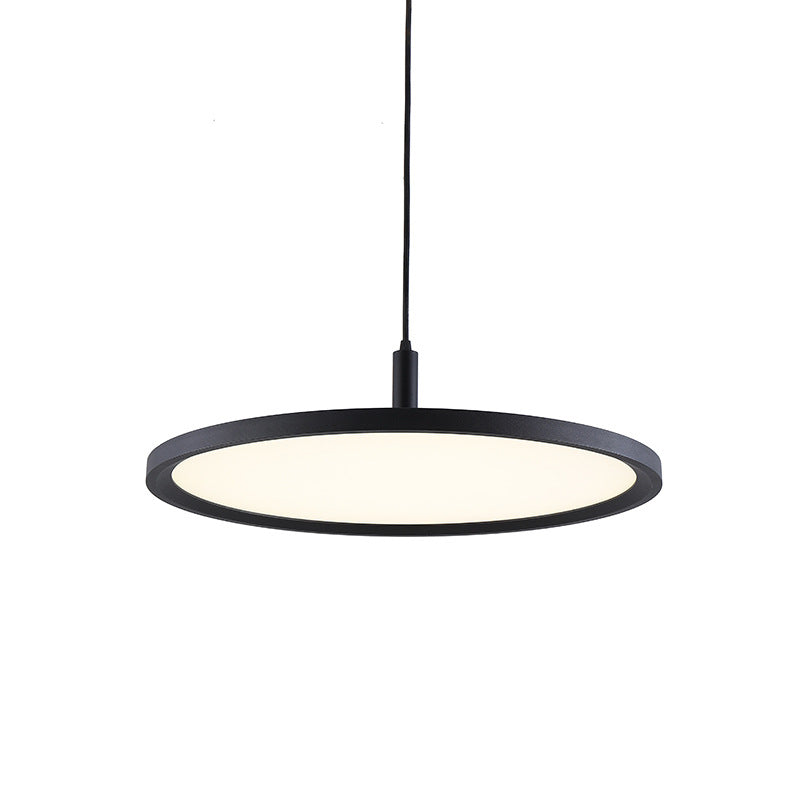 Metal Circle Pendant Ceiling Light Minimalist Style LED Black Ceiling Pendant Light