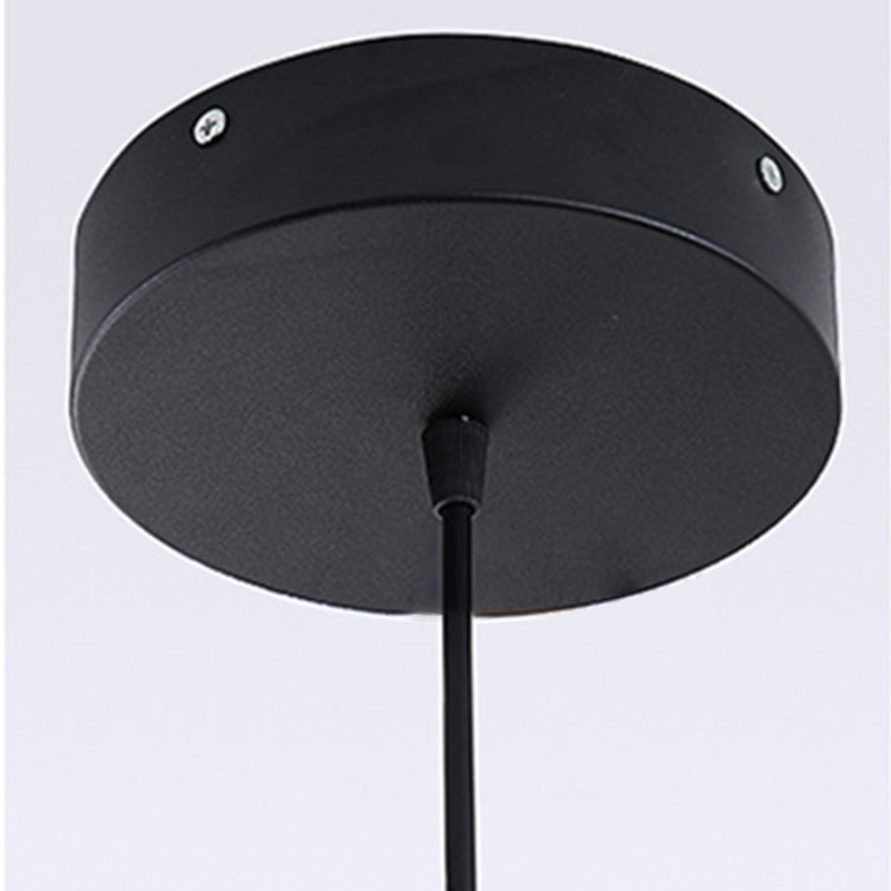Metal Circle Pendant Ceiling Light Minimalist Style LED Black Ceiling Pendant Light
