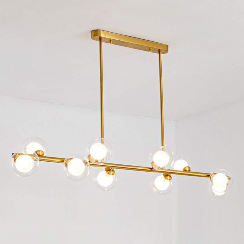 Gold Bubbles Island Luz colgante Simplicidad estilo lámpara de lámpara de vidrio