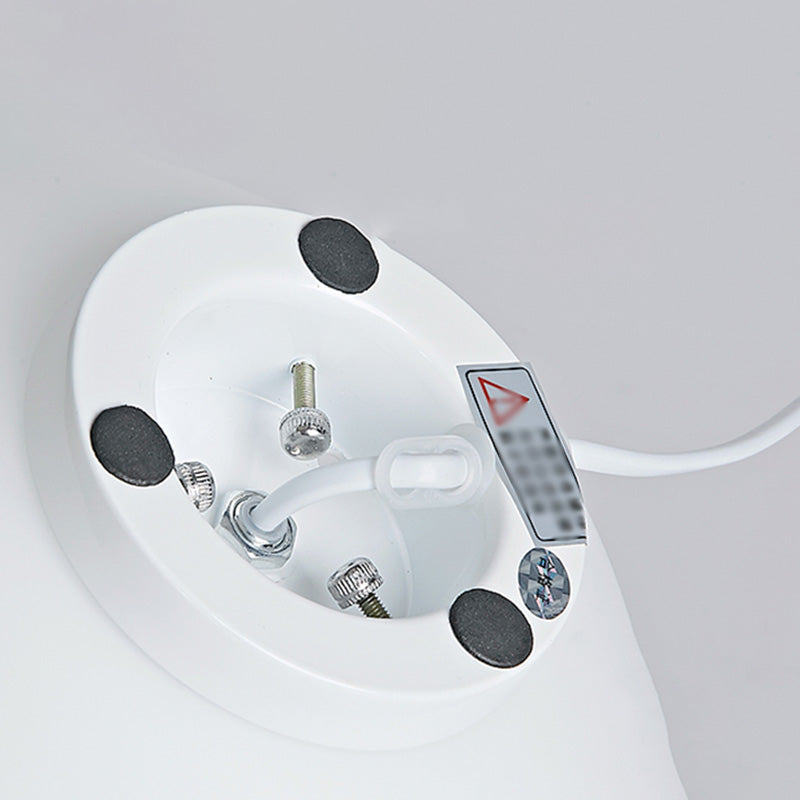 Global White Glass Table Light Minimalist Neuheit 1 Kopf Nachttisch Lampe