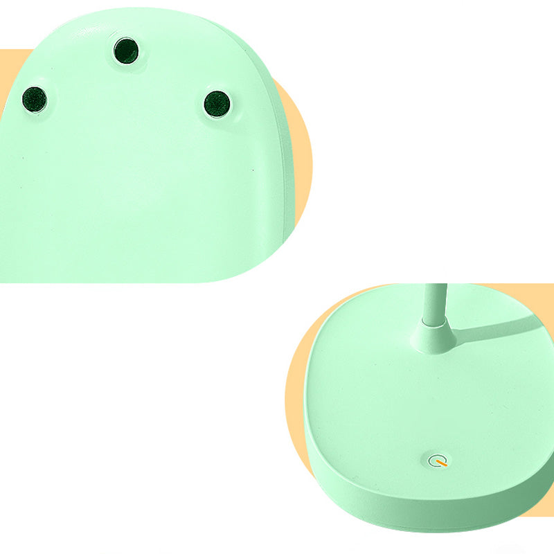 Lámpara de estudio de tono de cúpula alargada Macaron Plástica para niños Ligera de mesa LED