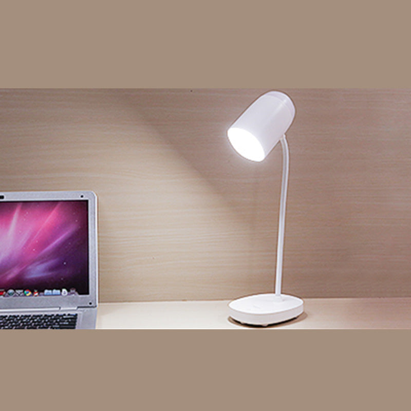 Lámpara de estudio de tono de cúpula alargada Macaron Plástica para niños Ligera de mesa LED