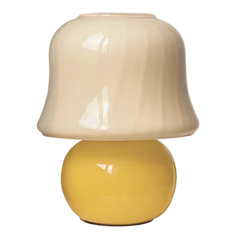 Ultra-modern Simplicity Mushroom Table Lamp Hand-Blown Glass Nightstand Lamp for Bedroom