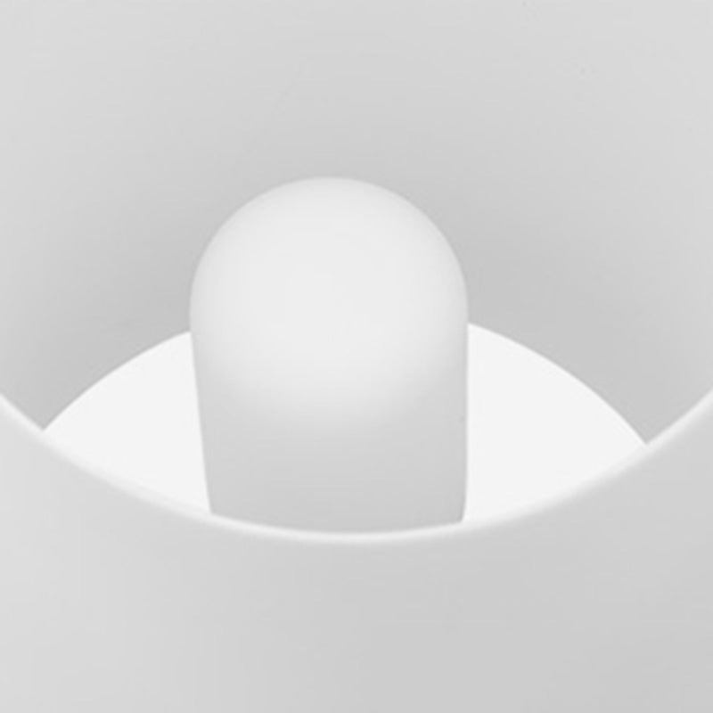 Lampada da tavolo a cilindro ultramoderna e semplice Lampada da comodino in vetro bianco per camera da letto