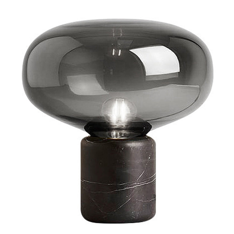 Ultra-modern Simplicity Oval Table Lamp Glass Nightstand Lamp for Bedroom