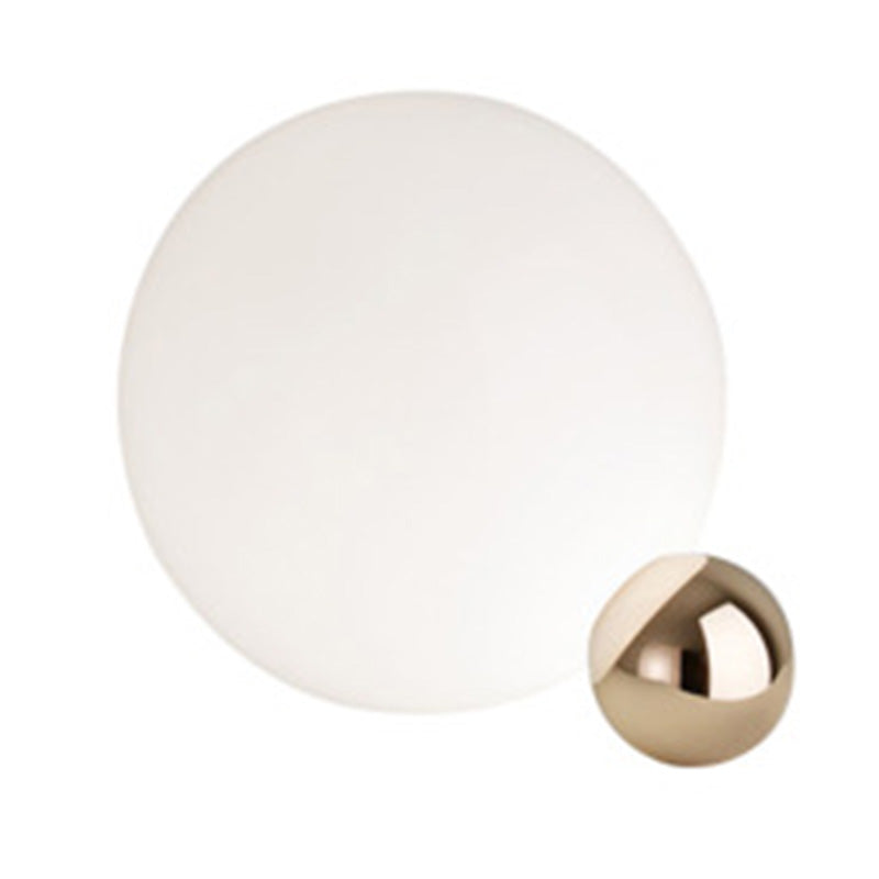 Ultra-modern Simplicity Globe Table Lamp White Glass Nightstand Lamp for Bedroom