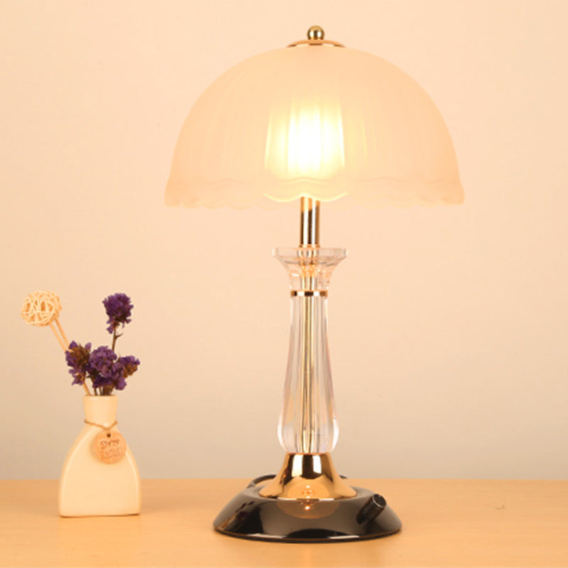 Ultra-moderne Einfachheit Domtisch Lampe weiße Glas Nachttisch-Lampe für Schlafzimmer