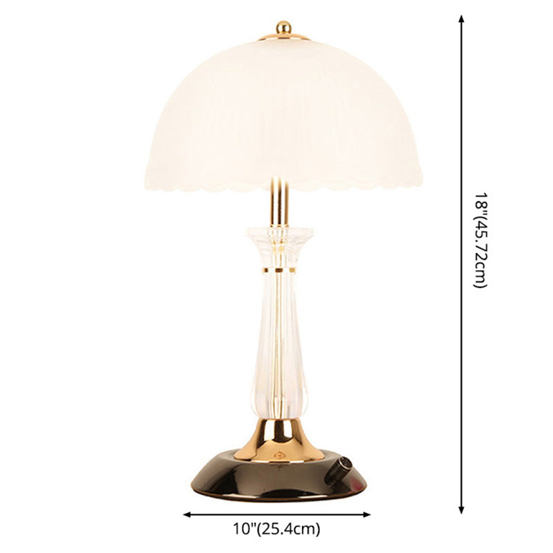 Ultra-moderne Einfachheit Domtisch Lampe weiße Glas Nachttisch-Lampe für Schlafzimmer