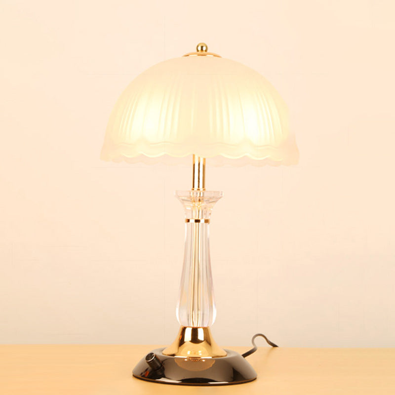 Ultra-moderne Einfachheit Domtisch Lampe weiße Glas Nachttisch-Lampe für Schlafzimmer