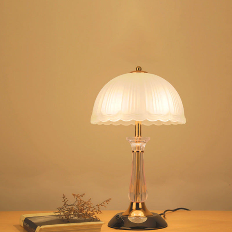 Ultra-moderne Einfachheit Domtisch Lampe weiße Glas Nachttisch-Lampe für Schlafzimmer