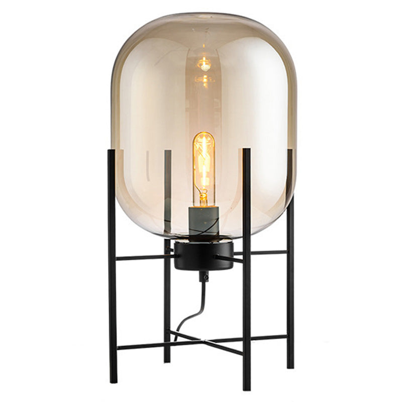 Ultramoderne eenvoud vat tafellamp glas nachtkastje lamp voor slaapkamer