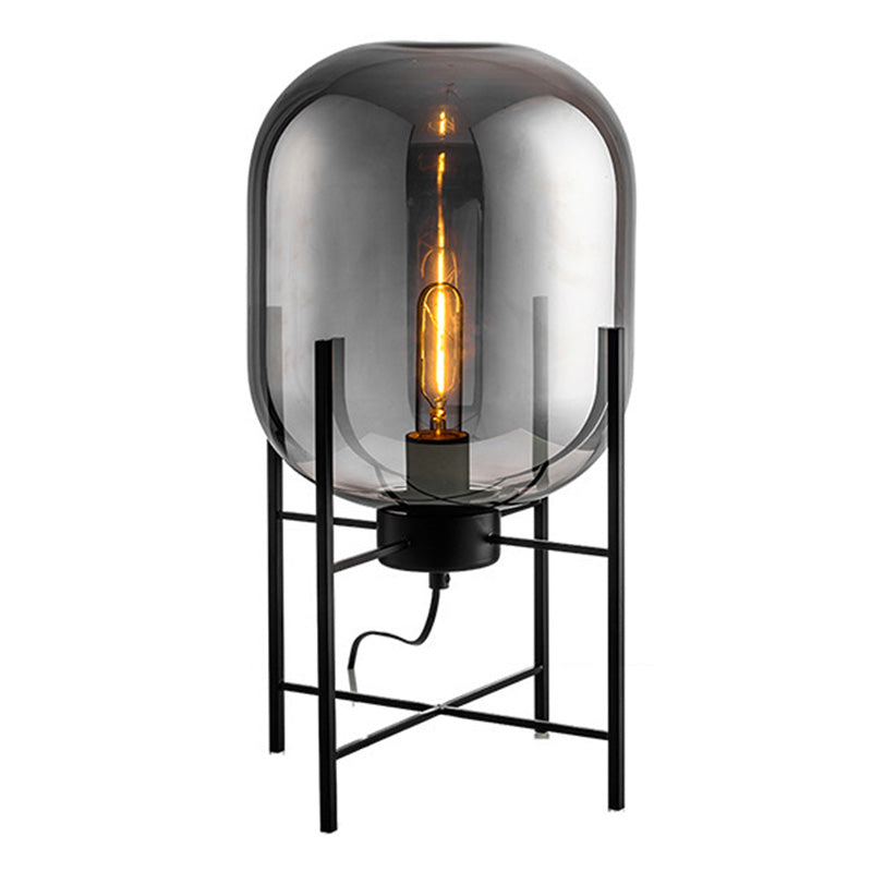 Ultramoderne eenvoud vat tafellamp glas nachtkastje lamp voor slaapkamer