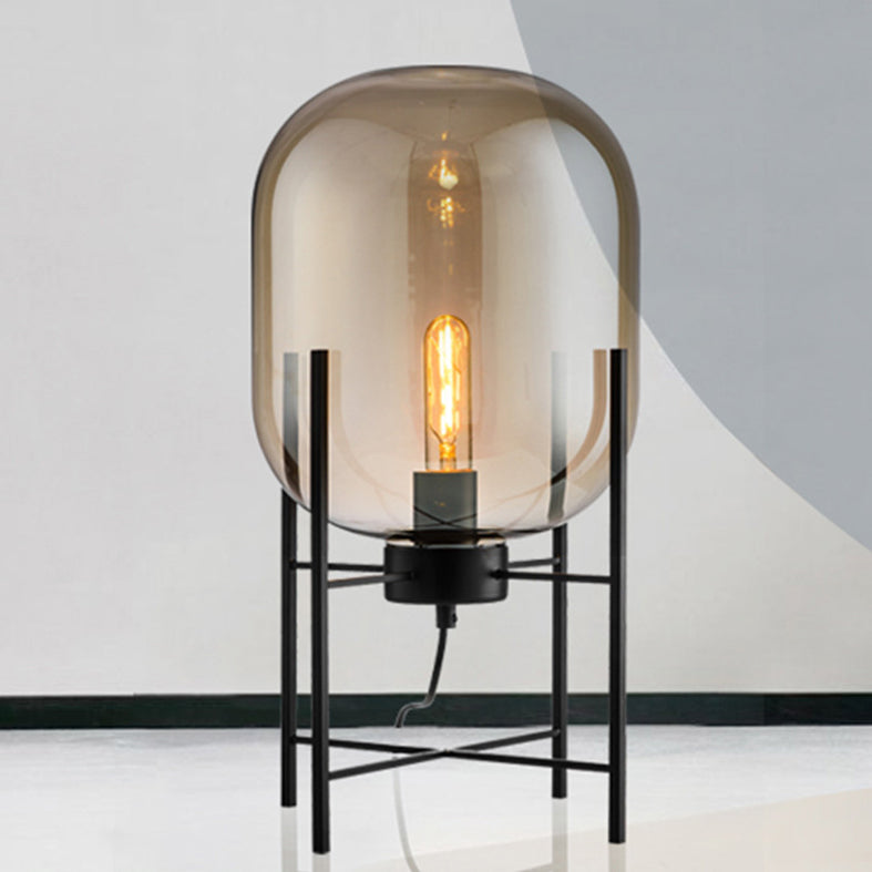 Ultramoderne eenvoud vat tafellamp glas nachtkastje lamp voor slaapkamer