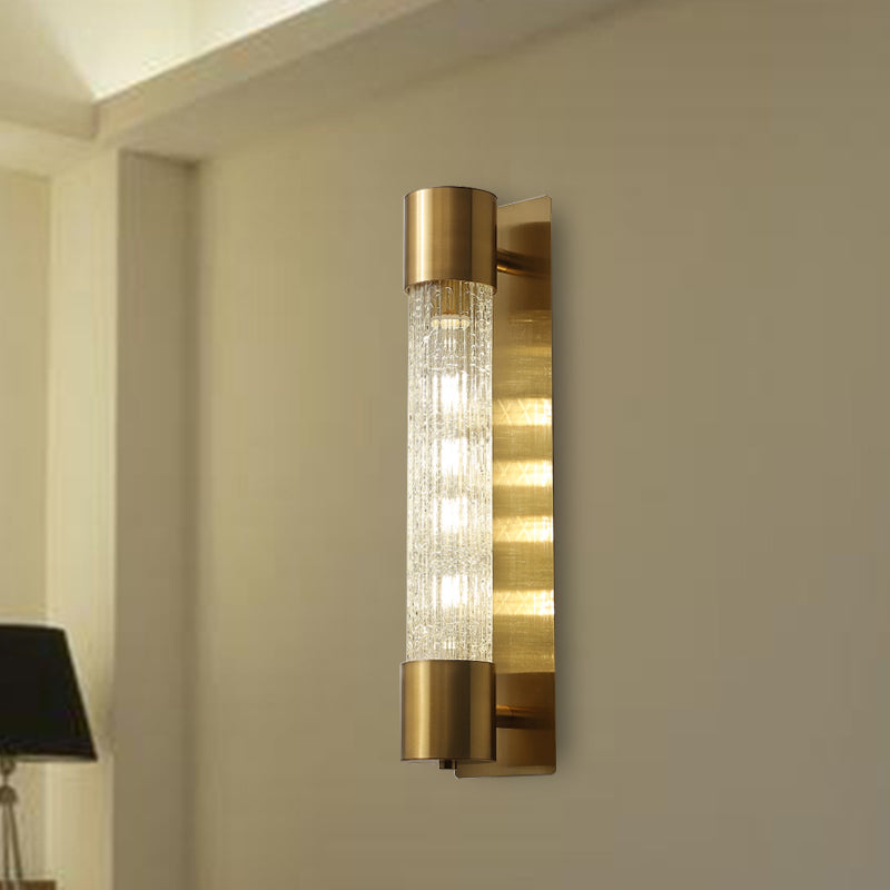 1 lampcilindrische wandverlichting Minimalisme Minimalisme Goud Crackle Glass SCONCE LICHT, 15 "/19.5" HOOG