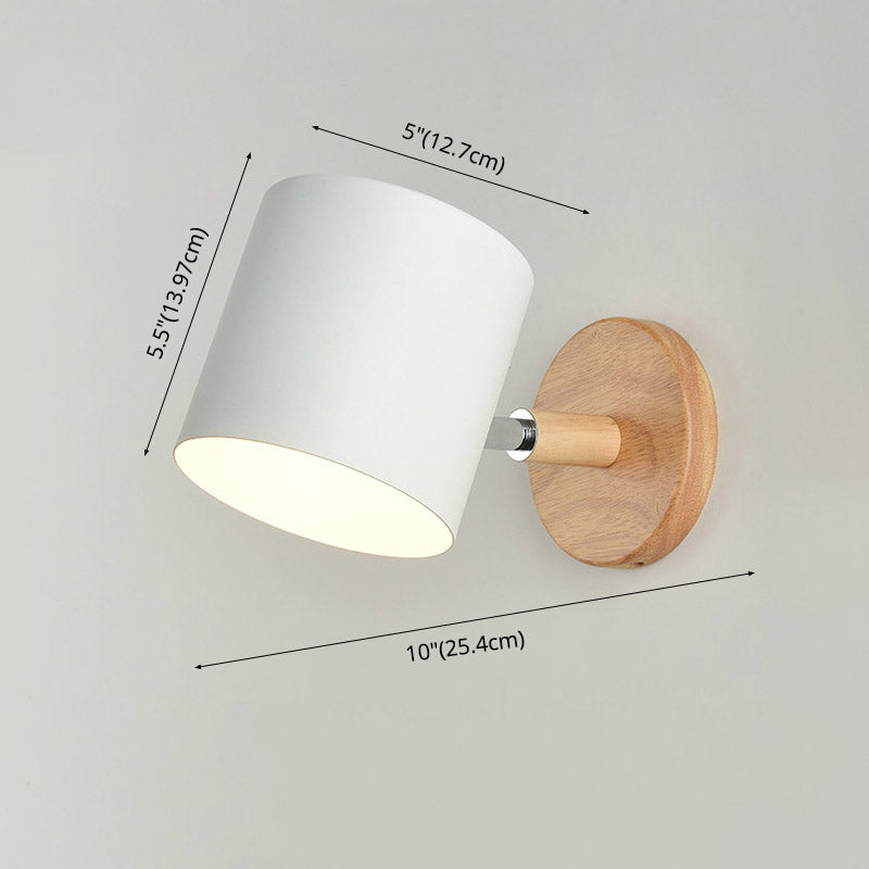 Moderna Macarons Nórdicos Macarons Swade Wall Malet Metal 1 Light Sponces en rosa y blanco