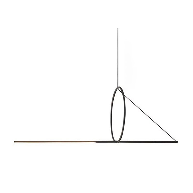 Lampada il lampadario in metallo lineare dell'illuminazione dell'isola a led moderna per sala da pranzo