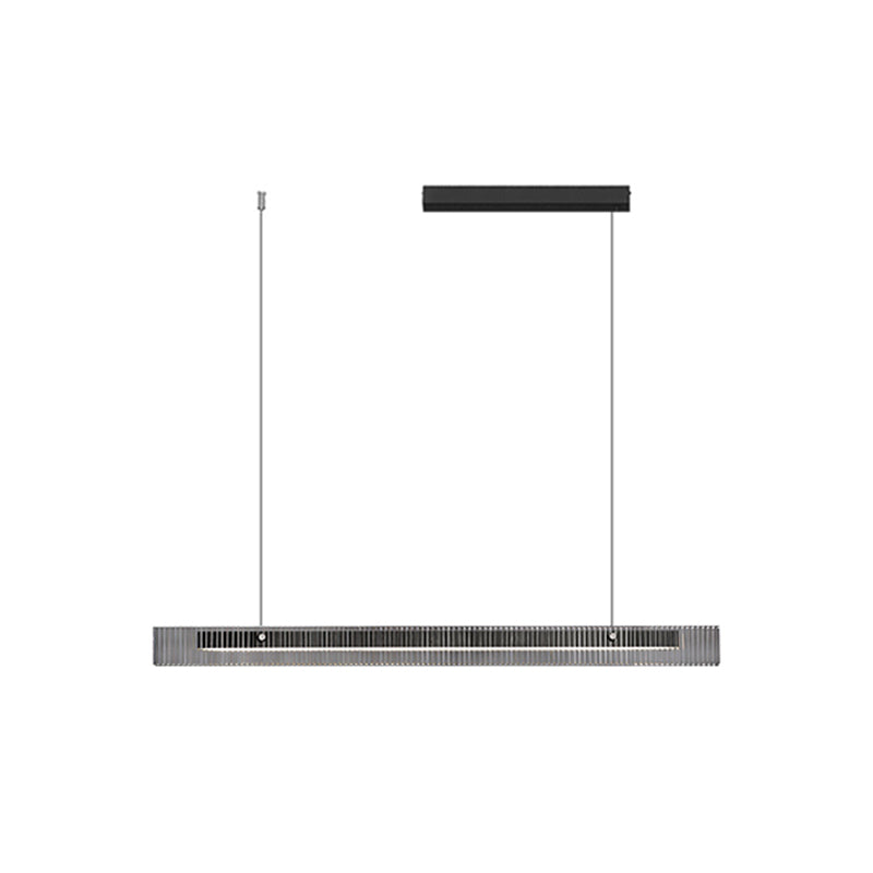 Dining Room Nordic Modern Island Light Fixture LED Linear Glass Pendant Light