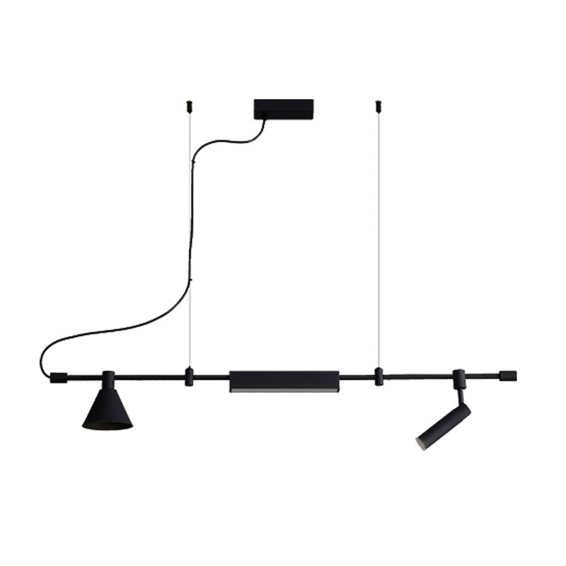 Lámpara de iluminación lineal de lámpara de araña colgante moderna luz colgante en negro