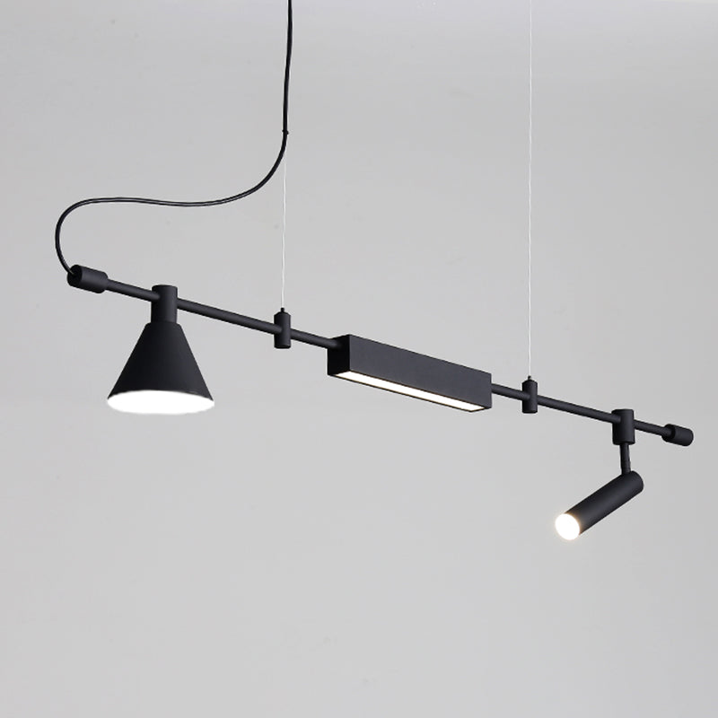 Lámpara de iluminación lineal de lámpara de araña colgante moderna luz colgante en negro