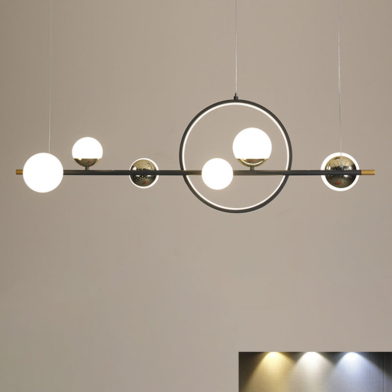 Lampadini del lampadario lineare Luci dell'isola Accensione a sospensione moderna per l'isola della cucina