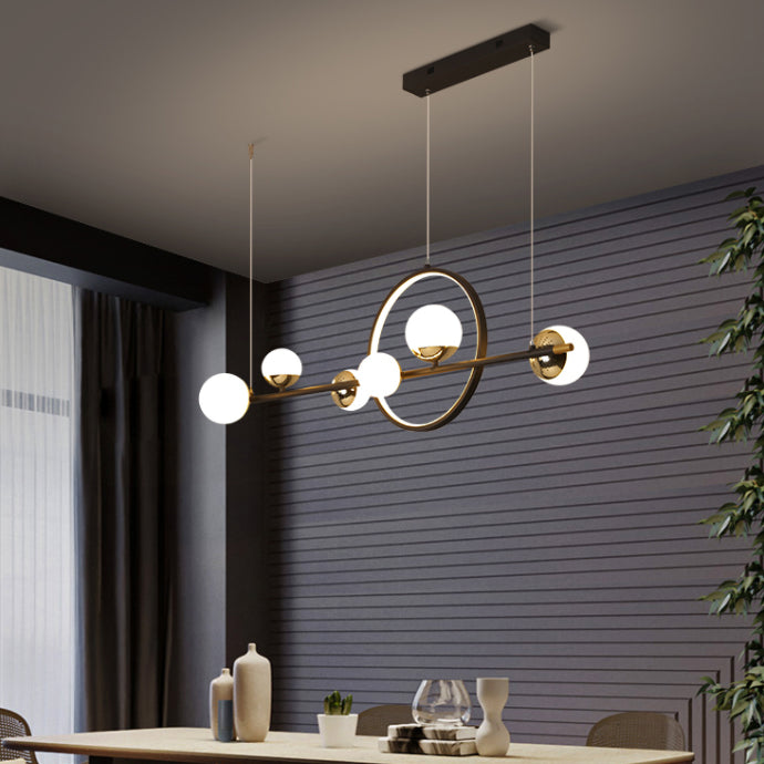 Lampadini del lampadario lineare Luci dell'isola Accensione a sospensione moderna per l'isola della cucina