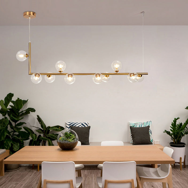 10 Lichte keukeneiland hanglage lineaire hanglampen eiland verlichtingsarmaturen