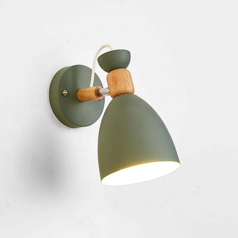 Geometric Shade Wall Lighting Modern Nordic  Style Metal 1 Light Sconce Light in Green and White